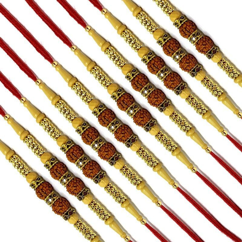 Designer Designer saini-h-rakhi-b183 Assorted Rakhi, Chawal Roli Pack Set by Kuhu(Pack of 10) - Flipkart Deal