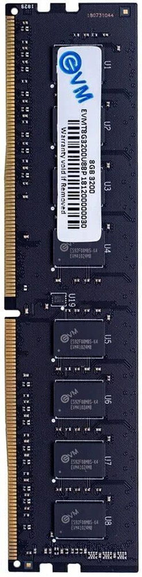 EVM Desktop RAM DDR4 8 GB PC (EVMT8G3200U88P)(Black)