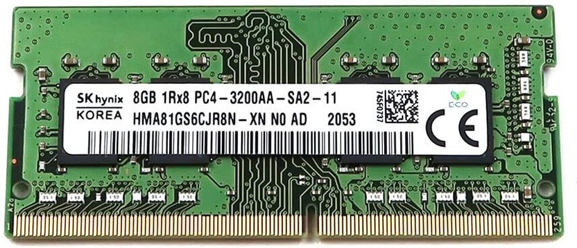 Sk Sk Hynix OEM 3200 MHz DDR4 8 GB (Single Channel) Laptop SO-DIMM RAM (PC4-25600)(Green, Black) - Flipkart Deal