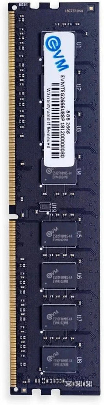 EVM Desktop RAM DDR4 8 GB PC DDR4 (EVMT8G2666U88P)(Black)