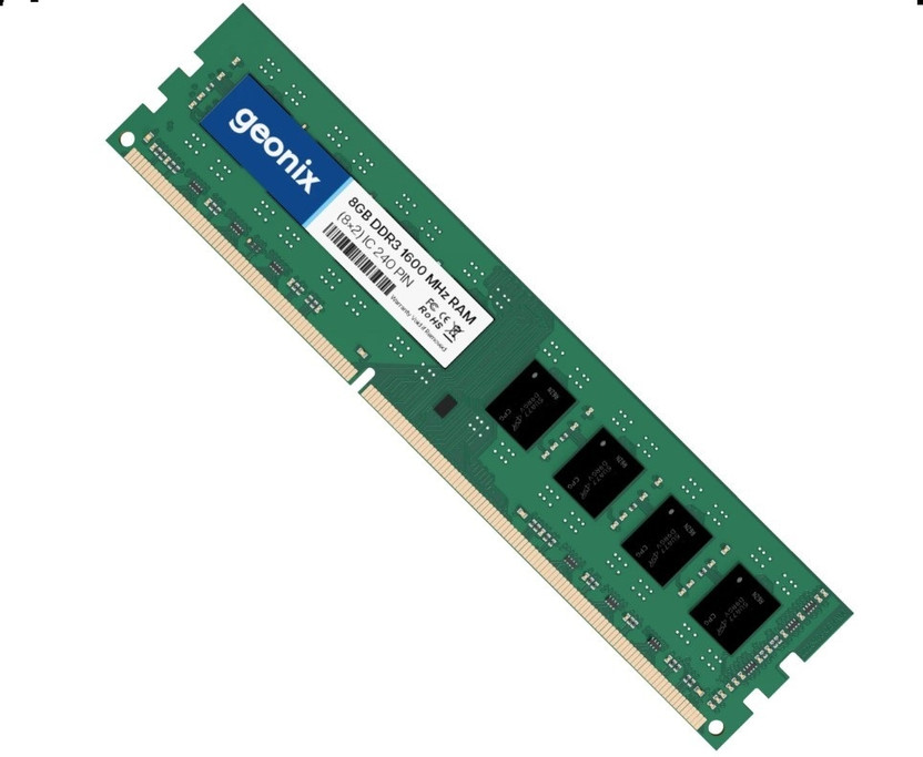 Geonixx Geonix Desktop RAM Support H81, H61 All Brand MotherBrands DDR3 8 GB (Dual Channel) PC ddr3 (8 GB DDR3 1600mhz)(Black)