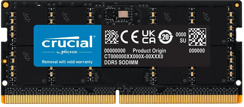 Crucial CT 5600 DDR5 8 GB (Dual Channel) Laptop (CT8G56C46S5)
