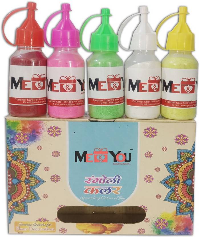 ME&YOU Pack of 5 Rangoli Powder Price in India Buy ME&YOU Pack of 5