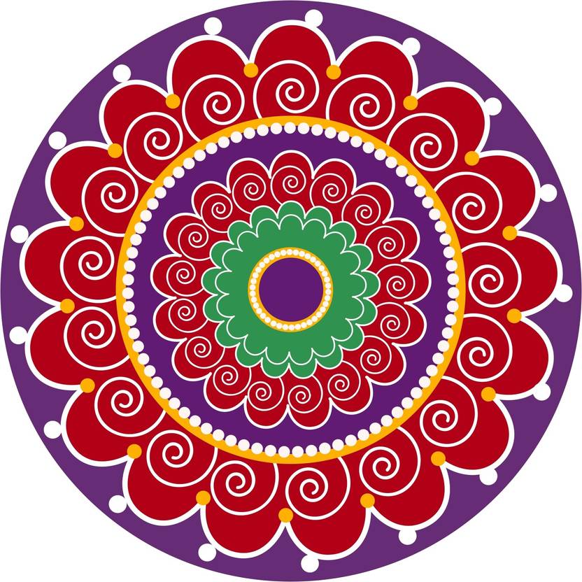 Sai Artss Religious Floor Rangoli Sticker for Pooja Room Door Floor