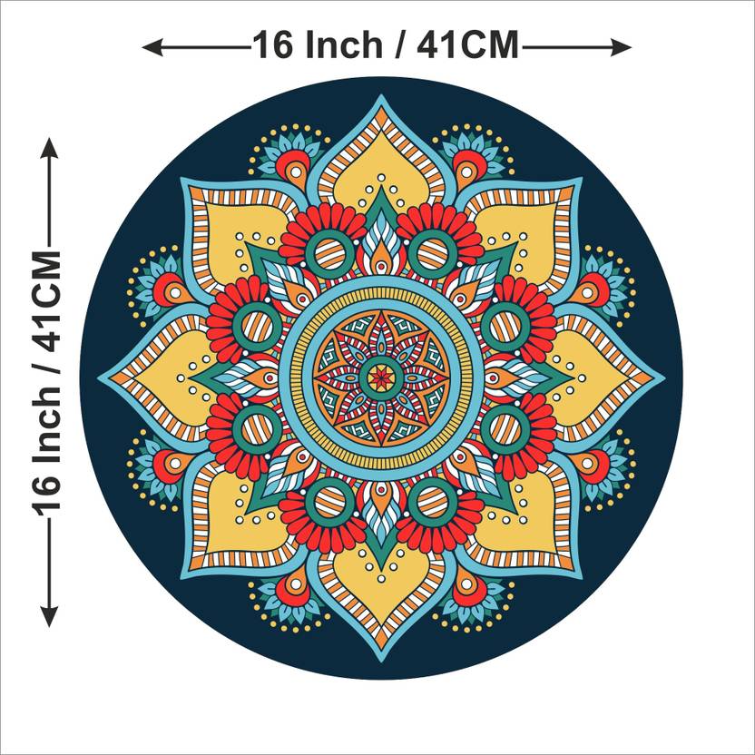 R N SOLUTION Diwali Floor Rangoli Sticker for Pooja Room Door Floor