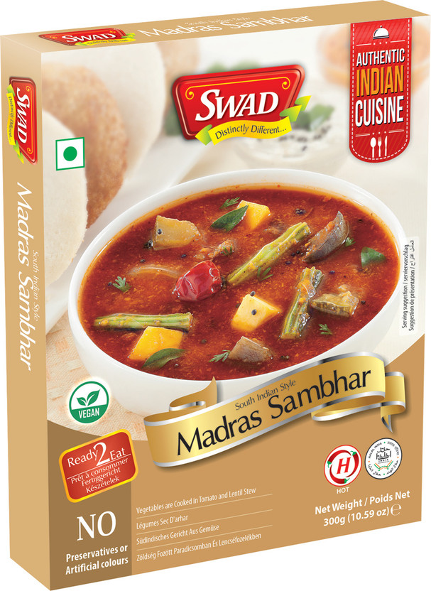 SWAD SWAD Ready to Eat Madras Sambhar | Instant Mix Vegetarian Meal with No Preservative(300 g) - Flipkart Deal