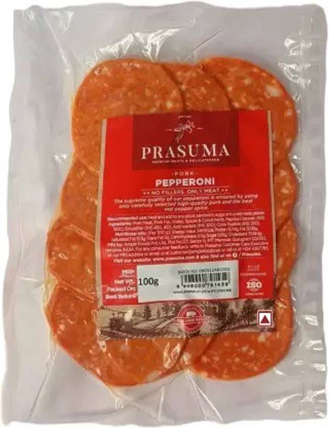 Prasuma Pork Pepperoni 100 g Price in India Buy Prasuma Pork