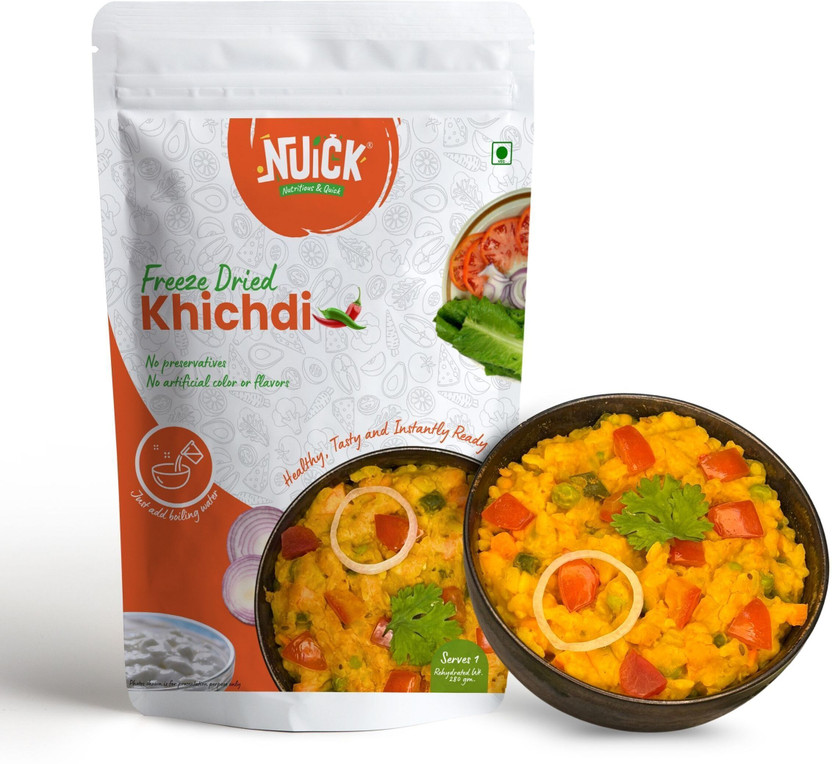 Nuick Ready to Eat Instant Khichdi | Preservatives Free Healthy Meal(55 g)