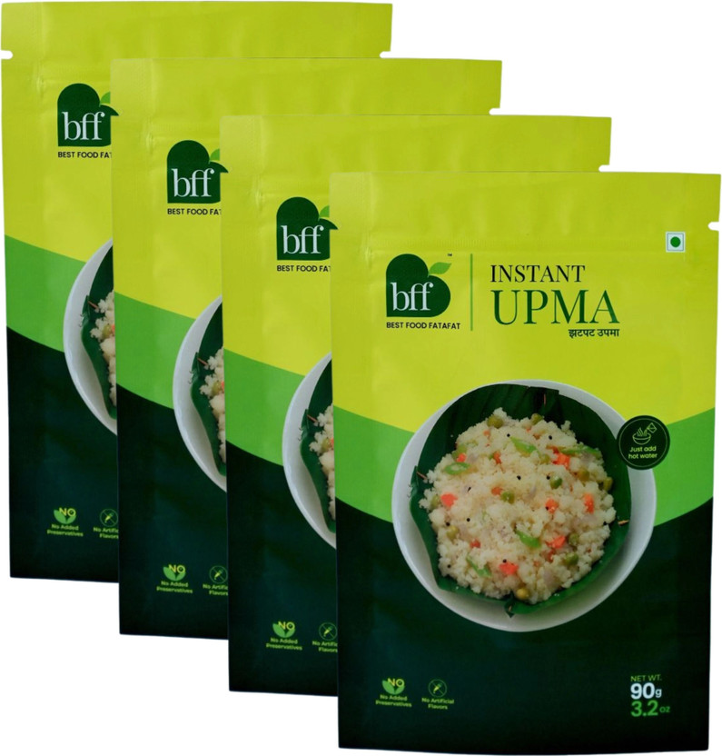 Bff Instant Upma 90g x 4 Instant Breakfast | Ready to Cook | Quick Easy & Delicious(360 g)