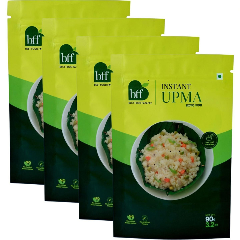 Bff Bff Instant Upma 90g x 4 Instant Breakfast | Ready to Cook | Quick Easy & Delicious(360 g) - Flipkart Deal