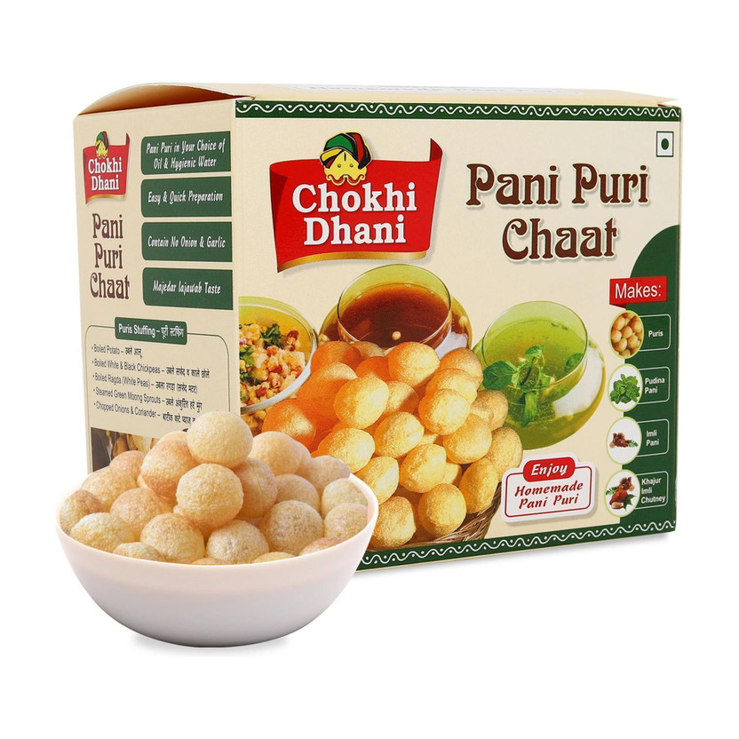 Chokhi Chokhi Dhani by Chokhi Dhani Pani Puri Chat | Khatta Meetha Golgappa Puchka kit | Ready Eat Food(220 g) - Flipkart Deal