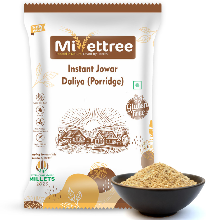 Millettree Instant Jowar Dalia, Jowar Porridge High Protein & Fibre Breakfast(250 g)