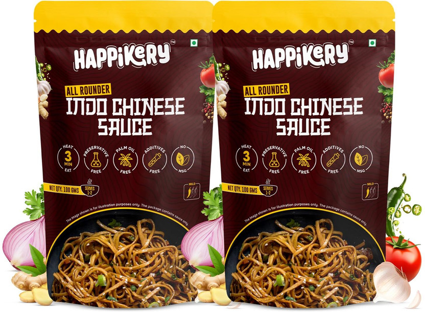 Happikery Indochinese Sauce, Upto 3-4 Servings, Ready to eat in 3 Mins, Pack of 2(100 g)