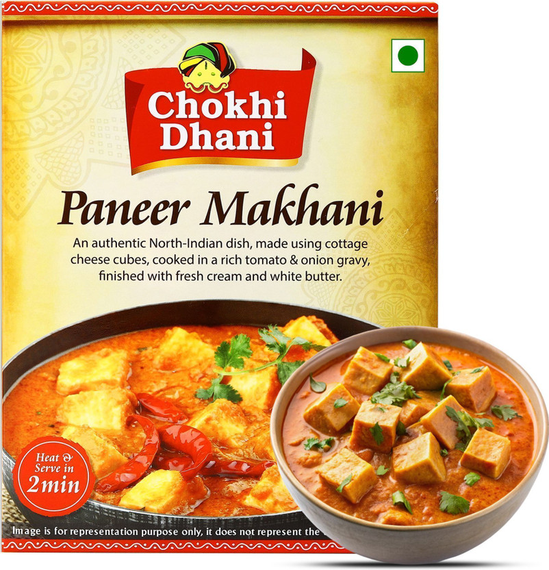 Chokhi Dhani Foods Paneer Makhani Ready to Eat Food Restaurant Style Veg Curry(300 g)