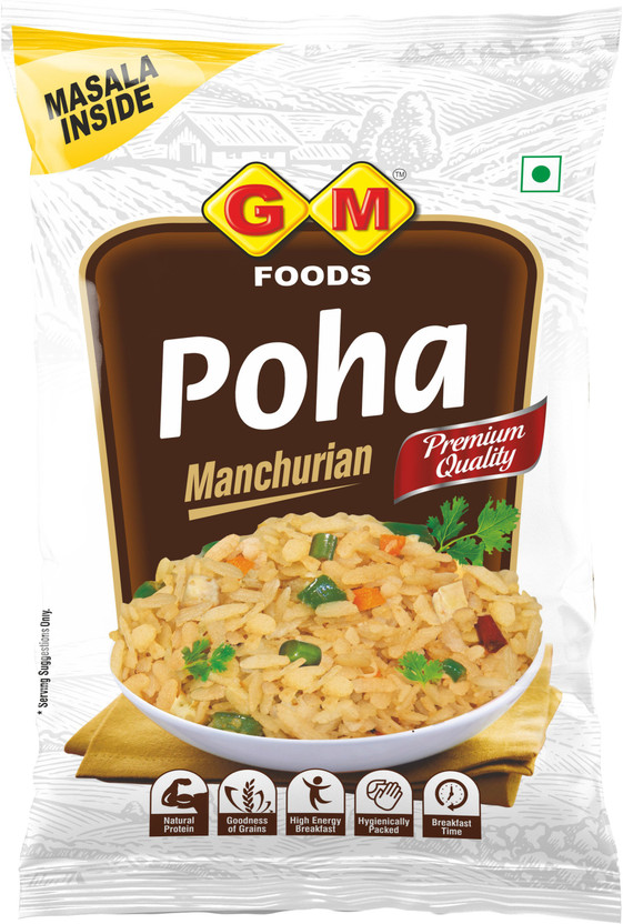 GM FOODS Poha Manchurian Mix 500g Instant Indian Snack for Breakfast or Evening Cravings(500 g)