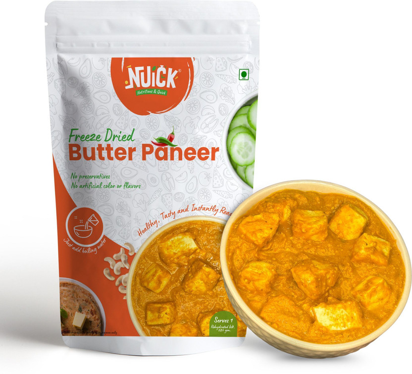Nuick Ready to Eat Instant Butter Paneer | Preservatives Free Healthy Meal(75 g)