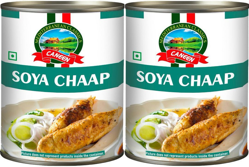 caneen Veg SOYA CHAAP | Ideal for Curry, Tandoori, Gravy & Snacks | Vegetables(1700 g, Pack of 2)