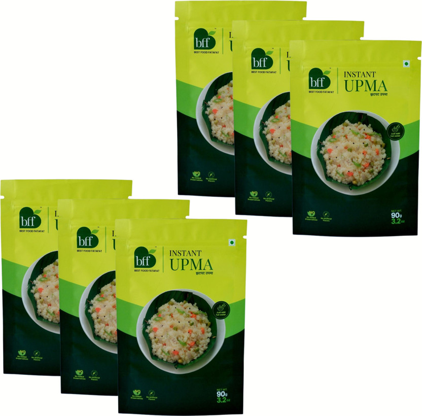 Bff Instant Upma 90g x 6 Instant Breakfast | Ready to Cook | Quick Easy & Delicious(540 g)