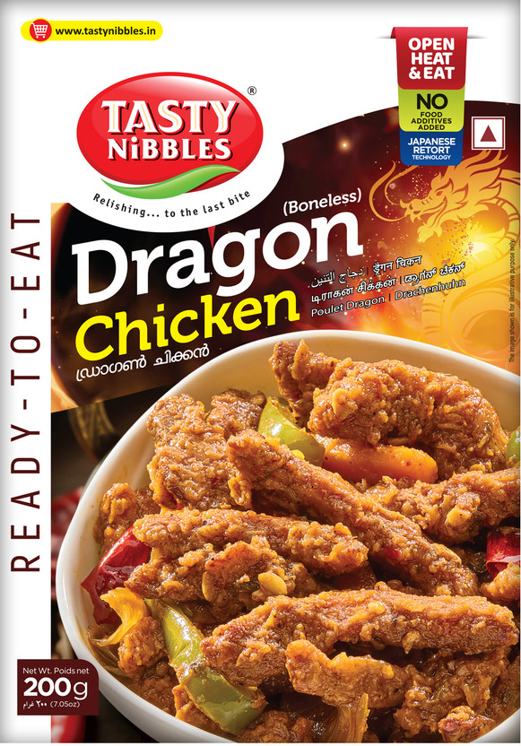 Tasty Nibbles Ready To Eat Dragon Chicken|No Added Preservatives Using Retort Technology(200 g)