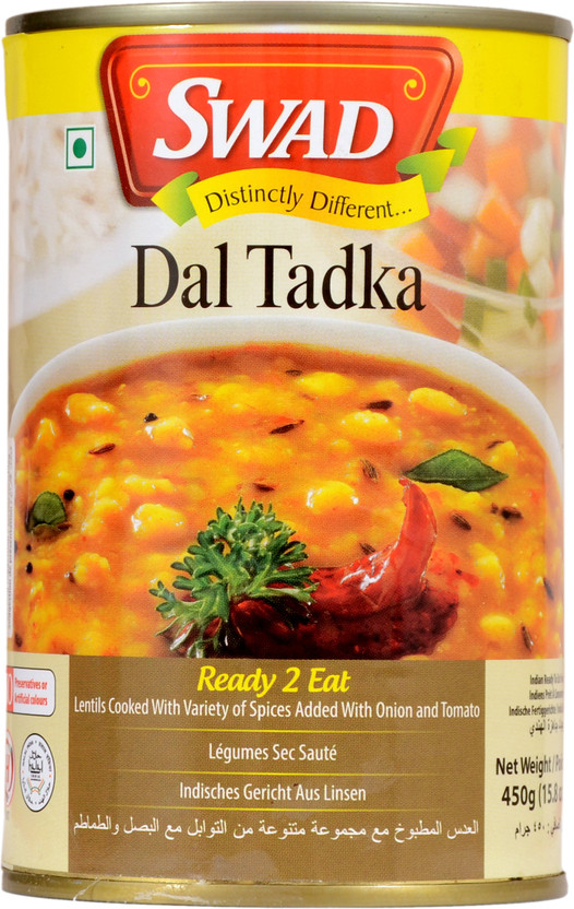 SWAD Ready to Eat Dal Tadka | Instant Mix Vegetarian with No Added Preservatives(450 g)