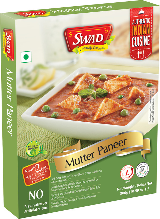 SWAD Ready to Eat Mutter Paneer | Instant Mix Vegetarian with No Added Preservatives(900 g)