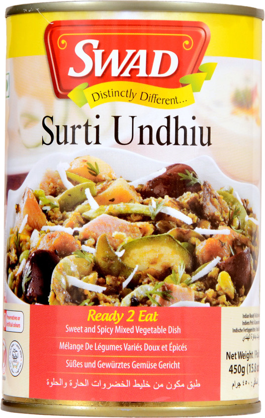 SWAD Ready to Eat Surti Undhiu | Instant Mix Vegetarian with No Added Preservatives(450 g)