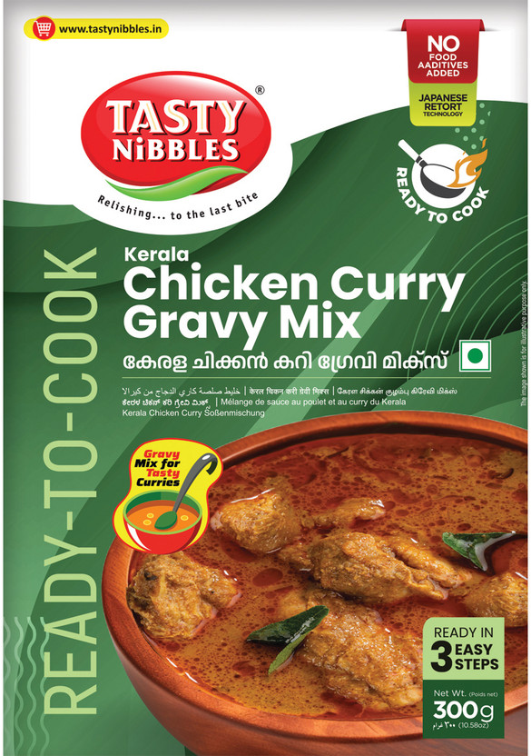 Tasty Nibbles Ready To Cook Kerala Chicken Curry Gravy Mix 300g|No Added Preservatives 300 g