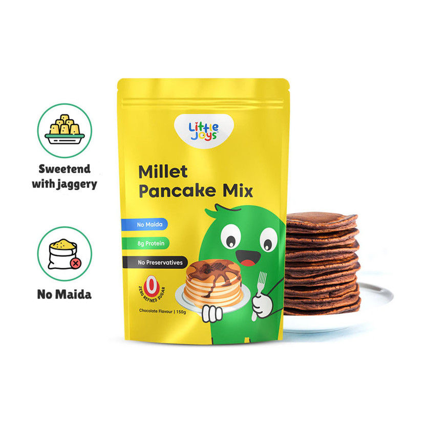 Little Little Joys Millet Pancake Mix | No Refined Sugar & Maida | Oats, Ragi & Jowar | Chocolate 150 g - Flipkart Deal