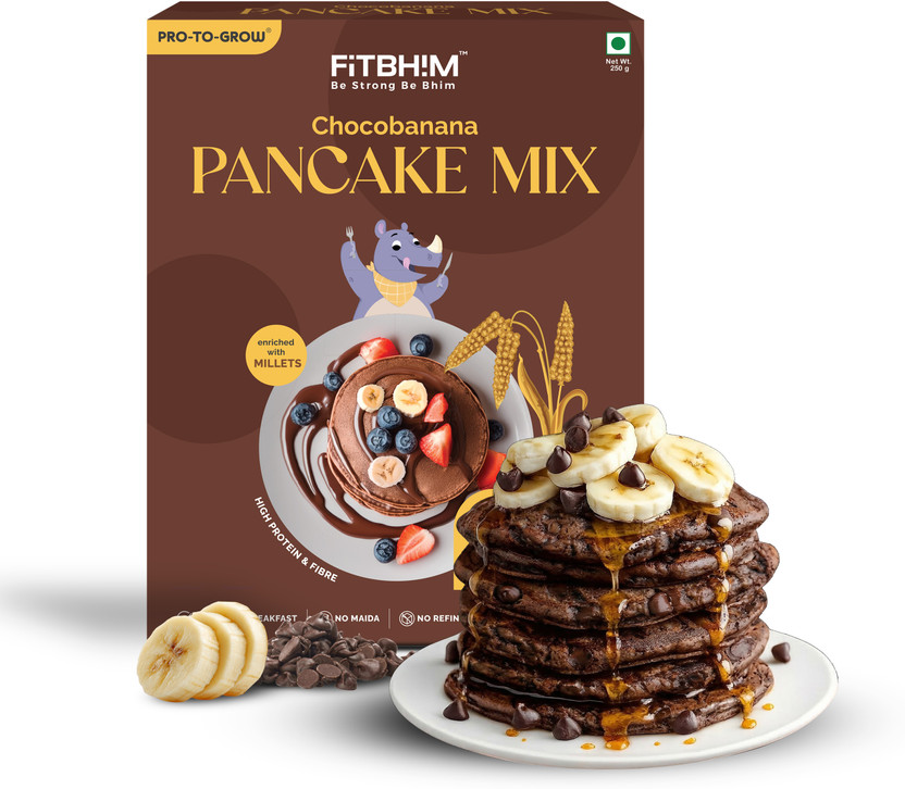 Pro-To-Grow Chocobanana Instant Pancake Mix | No Refined Sugar, No Maida & No Palm Oil 250 g