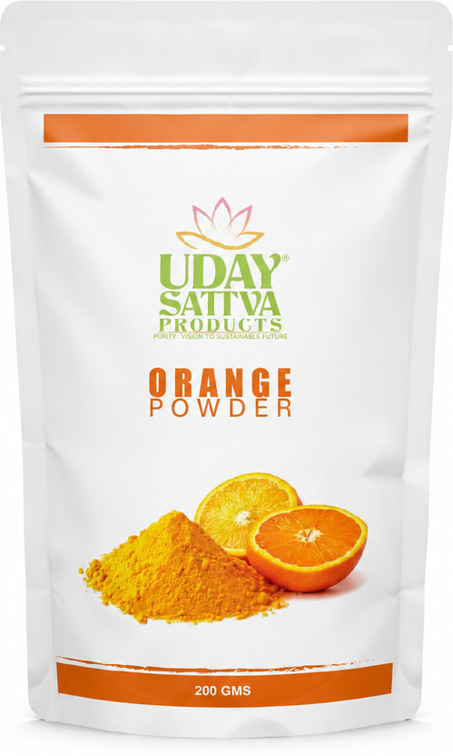 Uday Sattva Products Orange Powder, 100% Pure Natural, Sun-Dried, Gluten-Free, Vegan 200 g