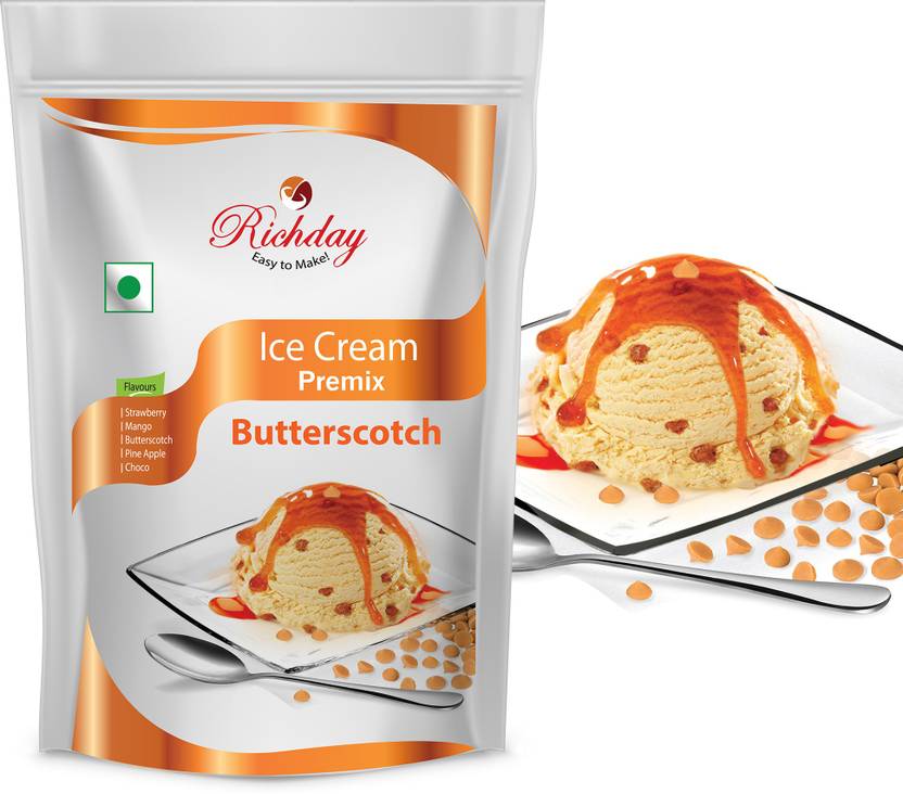 Richday Ice Cream Premix Powder Butterscotch Flavor200 g Each 400 g