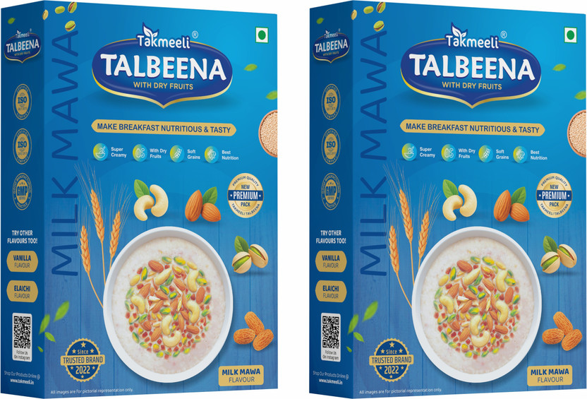 Takmeeli Talbeena With Dry Fruits – Milk Mawa Flavour | Premium Pack | Pack-2| 250g x 2 = 500 g(Pack of 2)