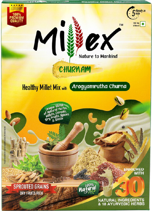 Millex Millet Health Drink Mix With Churnam|30 Natural Nutritions & 18 Herbs 800 g