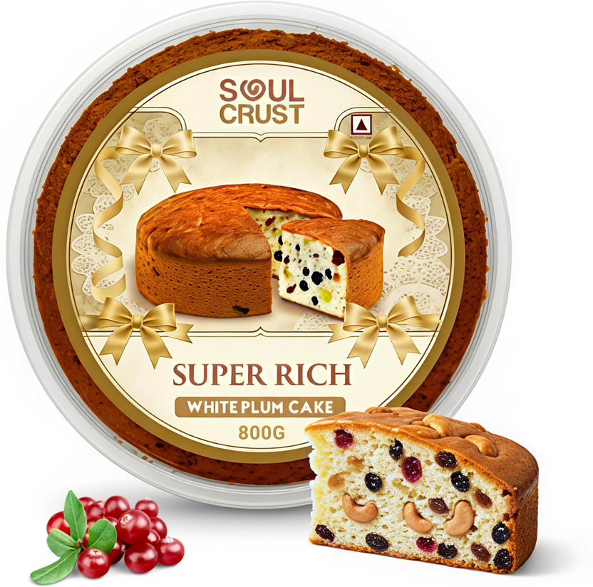 Soul Crust Super Rich White Plum Cake, Celebration Special 800 g