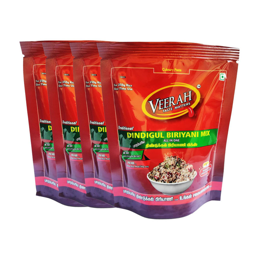 VEERAH-TASTE MATTERS Traditional Dindigul Biriyani Mix 800 g(Pack of 4)