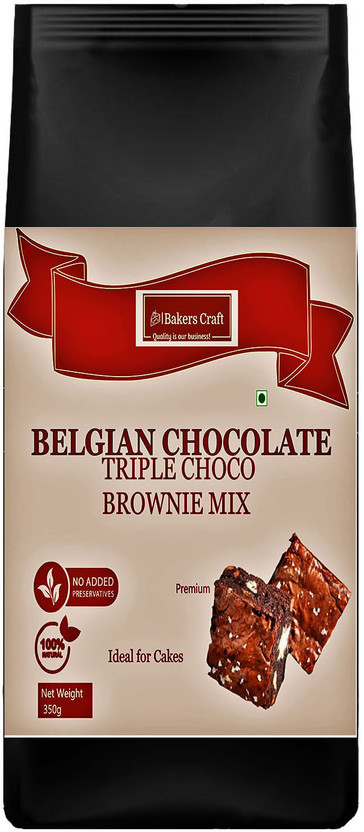 Bakers Craft Belgian Chocolate Triple Brownie Premix 350 g