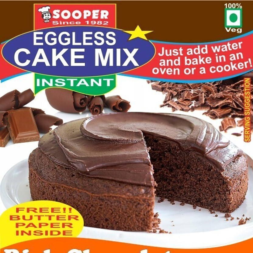 SOOPER EGGLESS CAKE MIX CHOCOLATE 2 x 250g || 500 g(Pack of 2)