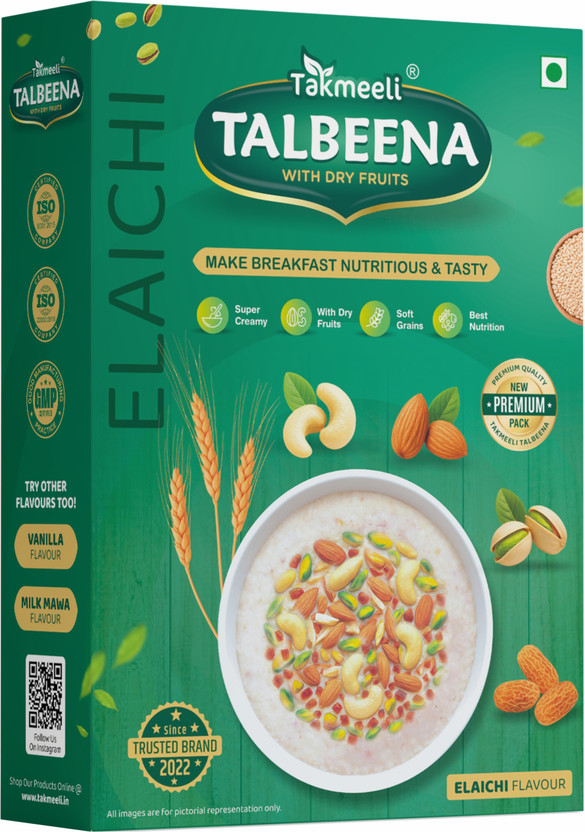 Takmeeli Talbeena With Dry Fruits – Elaichi Flavour | Premium Pack | Pack-1 | 250g = 1 x 250 g