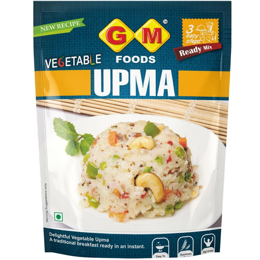 GM FOODS Vegetable Upma Mix 400g Authentic South Indian Breakfast Ready to cook 400 g