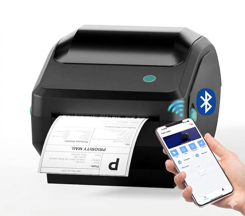 TPL TD-401 Thermal Printer Bluetooth WiFi USB Barcode Label Printer 203 DPI Multi-function WiFi Monochrome Label Printer(Label Roll)