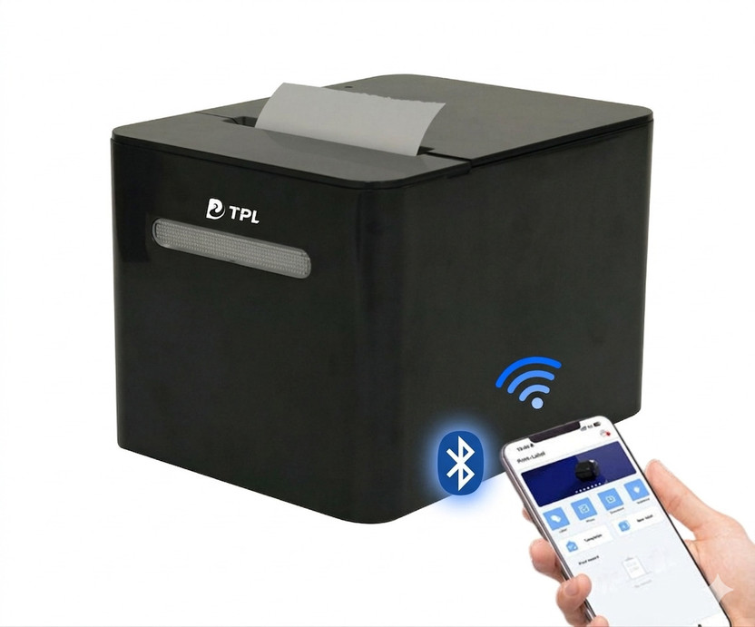 TPL TD-80 Thermal Receipt Printer 80mm Auto Cutter POS Billing Printer High Speed Multi-function WiFi Monochrome Thermal Transfer Printer(Label Roll)