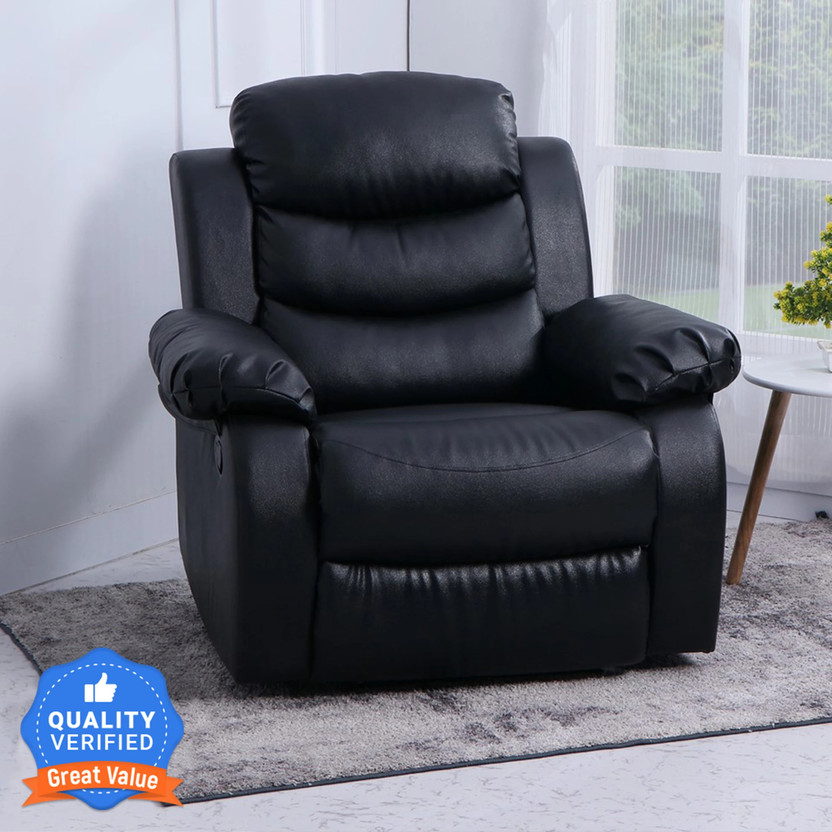 Flipkart Perfect Homes Costello Leatherette Manual Recliner(Finish Color - Black, DIY(Do-It-Yourself))