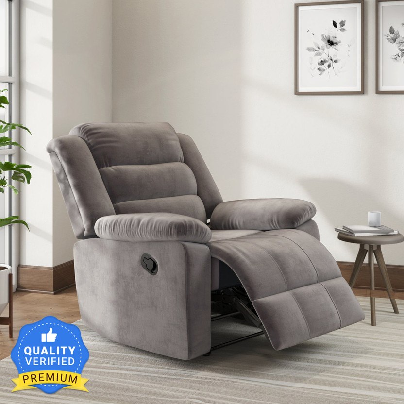 Nilkamal Sierra 1 Seater Fabric Manual Recliner(Finish Color - Classic Walnut, DIY(Do-It-Yourself))