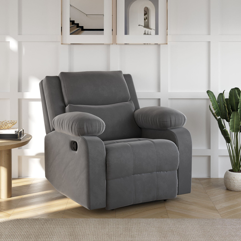 softland Fabric Manual Recliner(Finish Color - Grey, DIY(Do-It-Yourself))