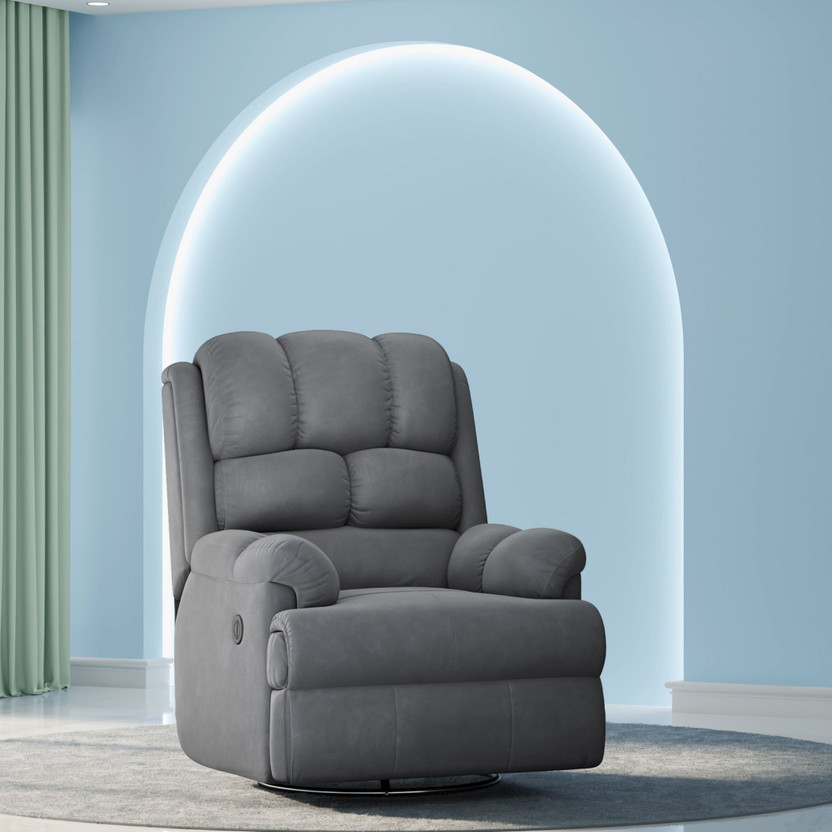 The Sleep Company Luxe Motorised 3R Rocking Revolving Fabric Powered Rocker Recliner(Finish Color - Grey, DIY(Do-It-Yourself))