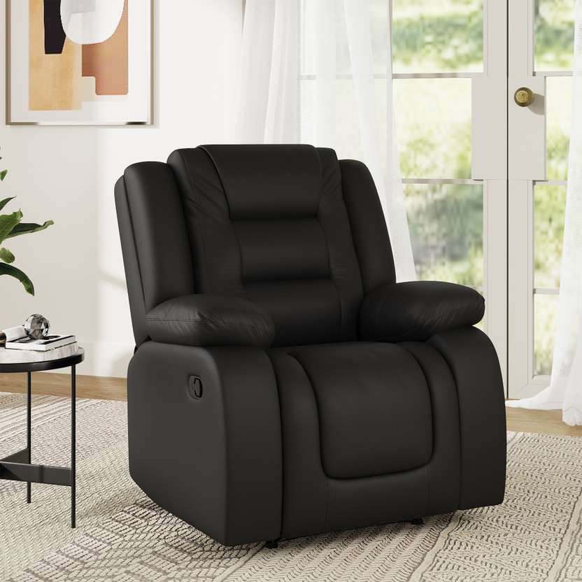 Flipkart Perfect Homes Leatherette Manual Recliner(Finish Color - Black, DIY(Do-It-Yourself))