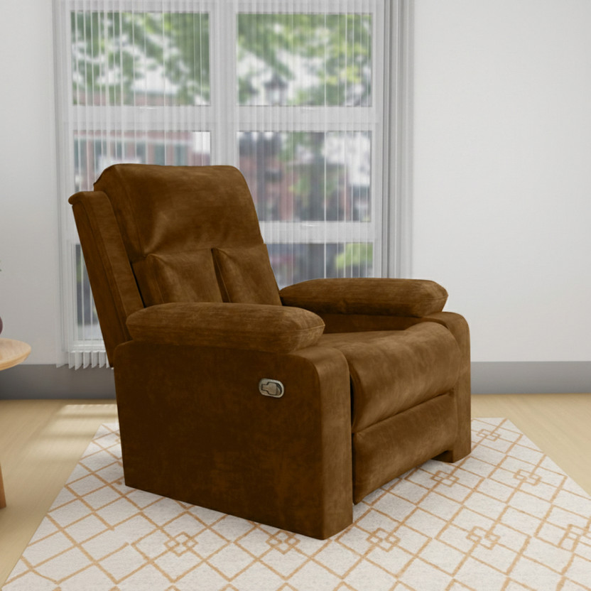 Flipkart Perfect Homes Fabric Manual Recliner(Finish Color - Brown, DIY(Do-It-Yourself))