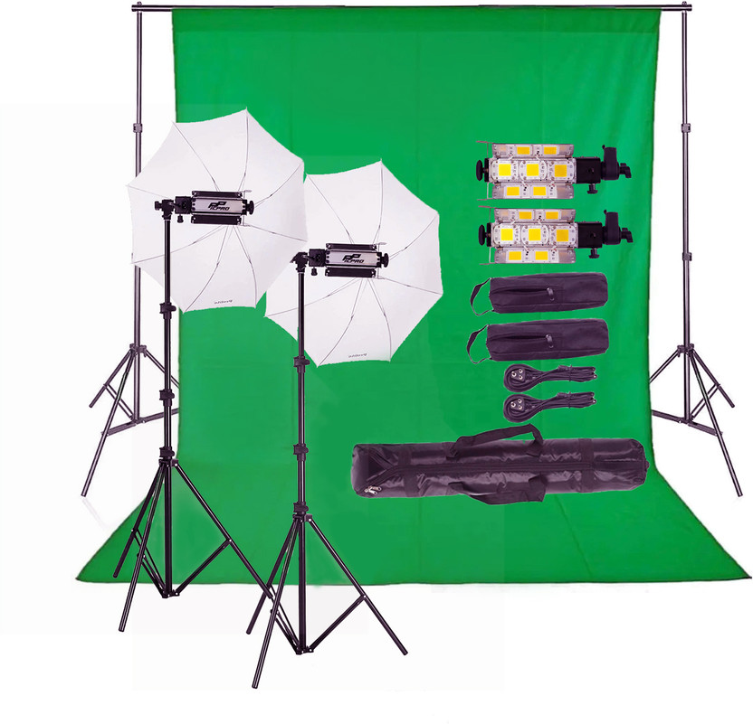 PICPRO 350w LED Porta Light Kit with Green Screen for Videoshoot, Photography, YouTube Reflector