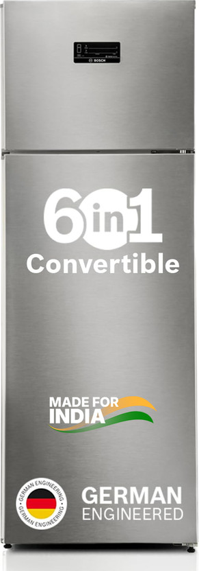 BOSCH 368 L Frost Free Double Door 2 Star Refrigerator(Steel, CTC39S22VI)