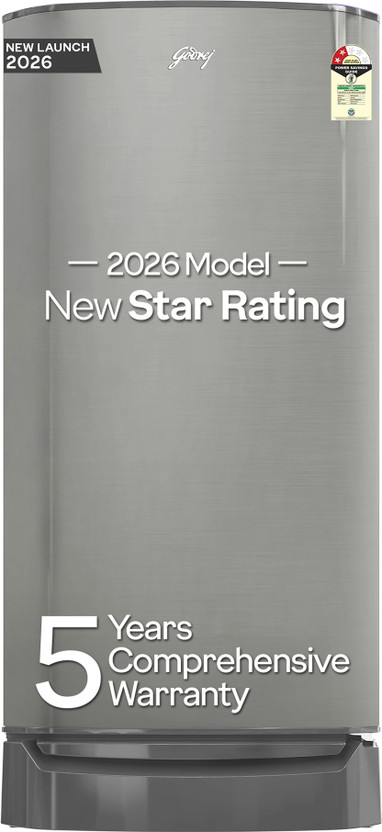Godrej 183 L Direct Cool Single Door 2 Star Refrigerator with Base Drawer(Steel Glow, RD R190BN TRF ST GL)